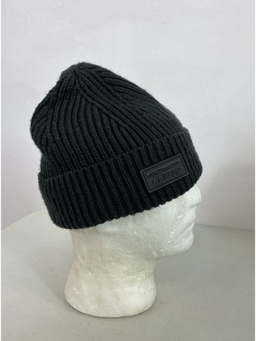 LL Bean Ribbed Kniit Beanie Cuffed Hat Cap Mens One Size